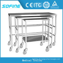 SF-HW1101 Krankenhaus ues Edelstahl Krankenhaus Crash Cart Medical Trolley